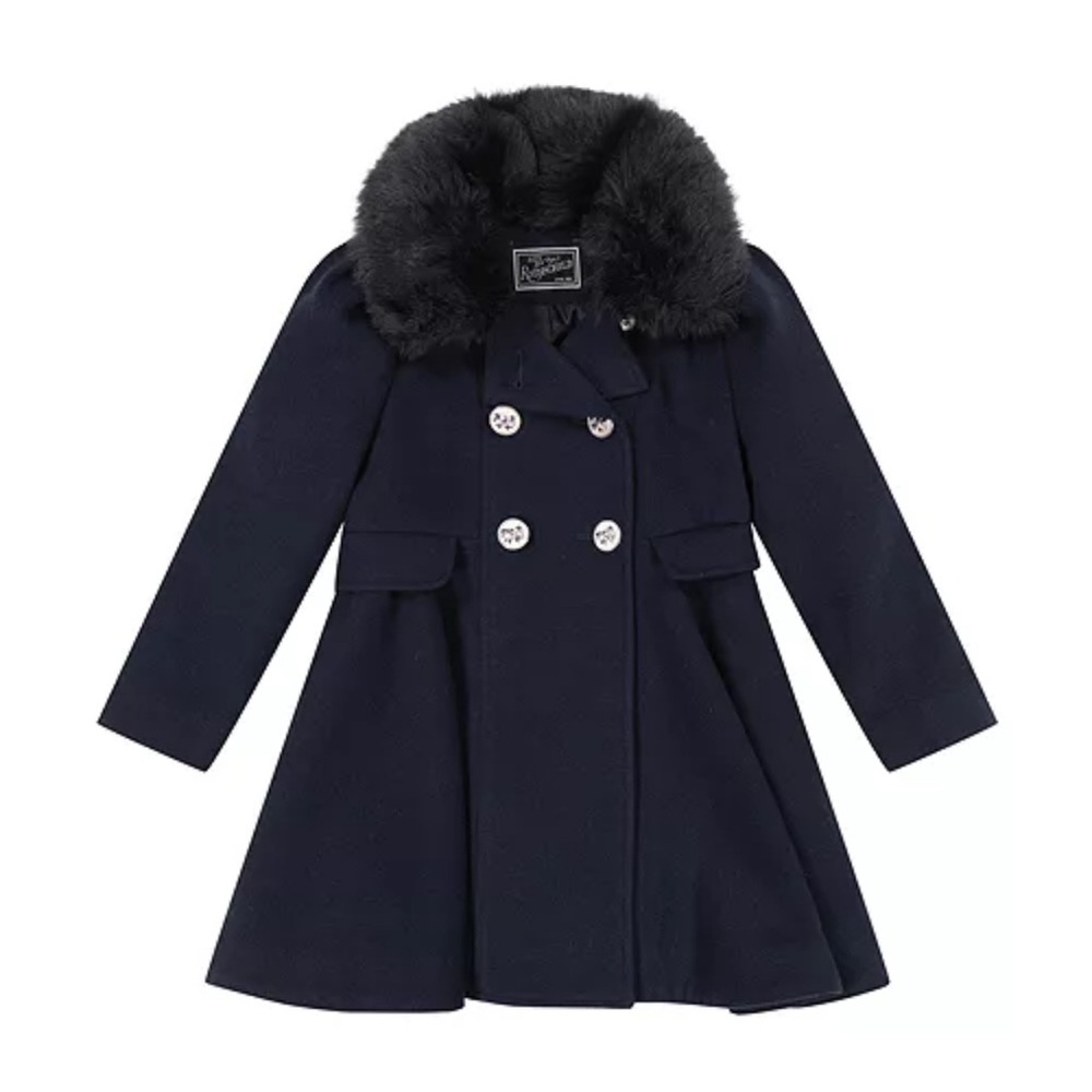 Girls Navy Peacoat - NEW
